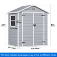 thumbnail image 2 of Dextrus Remise de Rangement en Résine avec Plancher Renforcé, Remise de Rangement Extérieure 6,2 X 4,4 Pi avec Porte Verrouillable, Fenêtre et Évent, 2 of 6
