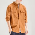 thumbnail image 2 of Pisexur Coupe-Vent Veste Mode Homme Couleur Unie Manches Longues Sans Capuche Décontractée Vestes de Randonnée Vestes d'Automne pour Hommes, 2 of 9