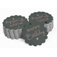 thumbnail image 2 of Inkdotpot Real Rose Gold Foil Happy Birthday Tags Favor Hang Paper Tags 100 Piece, 2 of 6