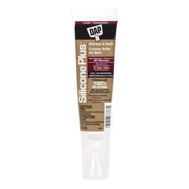 Scellant de qualité supérieure à la silicone pour cuisines et salles de bains DAP Silicone Plus, 83ml, Blanc