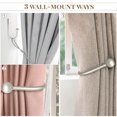 thumbnail image 4 of 4Pcs Curtain Tiebacks Curtain Holdbacks Curtain Hooks for Drapes Metal Curtain Tiebacks Curtain Holder Curtain Tiebacks Wall Mounted for Living Room, Bedroom and More, 4 of 7