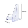 thumbnail image 3 of Acrylic Display Stand Transparent Easel | Photo Frame Holder | Card Coin Plate Mobile Stand | Durable Bookshelf Tabletop Organizer | 5.2x1.5x6.8cm | Single Pack, 3 of 6