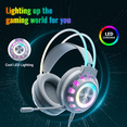 thumbnail image 2 of VEATOOL G3 USB Gaming Headset for PC, Computer Headphones with Microphone/Mic Noise Cancelling, 7.1 Surround Sound, RGB Light - Wired Headphones for PS4, PS5 Console, Laptop, 2 of 8