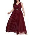thumbnail image 2 of Ovzne Robes d'Été pour Femmes 2025 Robe de Plage Robe pour Femme Grande Taille Col en V Taille Haute Robe à Paillettes Robe de Printemps Liquidation, 2 of 7