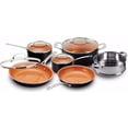 thumbnail image 1 of Gotham Steel Pots and Pans 10 Piece Cookware Set with Nonstick Ceramic Coating by Chef Daniel Green – Graphite, Fry, Stock Steamer Insert, 1 of 6