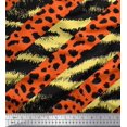 thumbnail image 1 of Soimoi Yellow polyester Crepe Fabric Leopard & Wild Animal Skin Print Fabric by The Yard 42 Inch Wide, 1 of 3