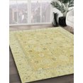 thumbnail image 2 of Ahgly Company Tapis d'Intérieur Carré Abstrait Marron Or, 5 Pieds Carré, 2 of 6