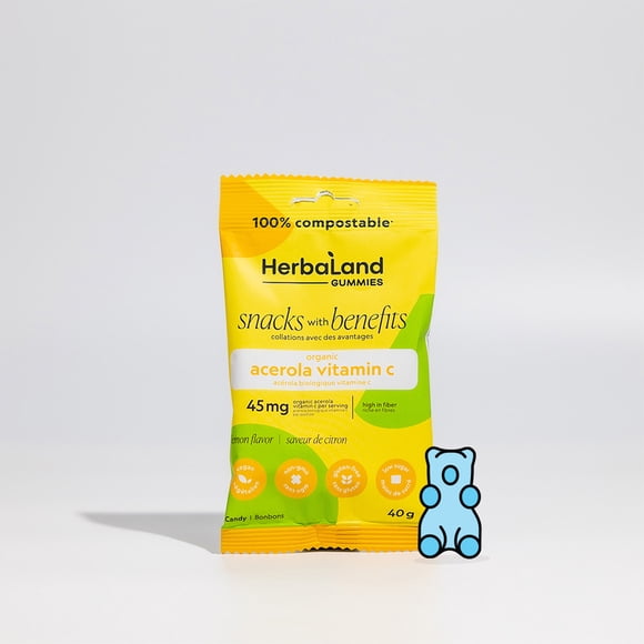 Herbaland Acerola Vitamin C Gummies - 40g Pouch - Snacks with Benefits