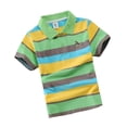 thumbnail image 1 of Polo pour Garçons à Rayures Col Chemise Polo d'Été à Manches Courtes 4-5 Ans Mode Garçons, 1 of 3