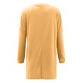 thumbnail image 4 of KIHOUT Spring Winter Womens Tops New Round Neck Long Sleeve Loose Pocket Solid Color Casual Top, 4 of 4