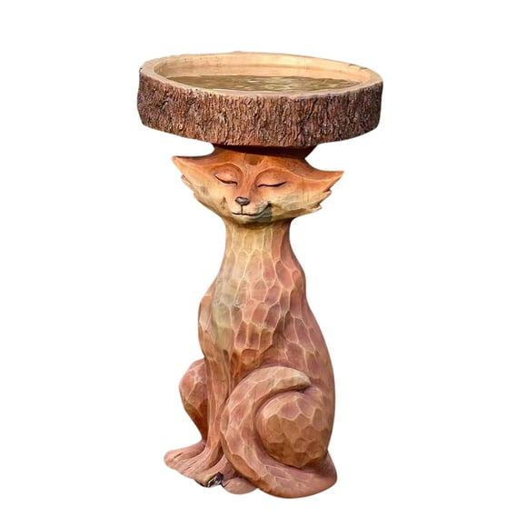 1pc Outdoor Lawn Garden Bird Bath Statue Home Fountains Yard Decor Birdfeeder