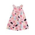 thumbnail image 1 of Chemises de Nuit pour Fille 1-14 Ans Chemises de Sommeil en Coton Vêtements de Nuit Été Sans Manches Col Rond Imprimé Nœud Ample et Confortable Robe de Climatisation Rose D, 1 of 4
