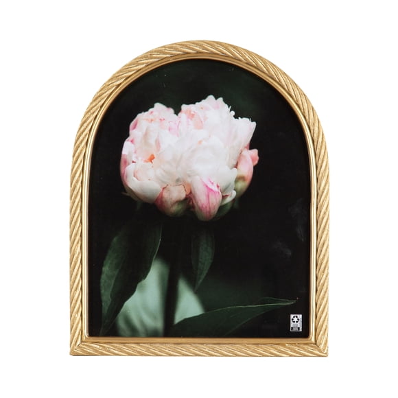 DesignOvation Domingo Arch 8" x 10" Gold Rope Tabletop Picture Frame