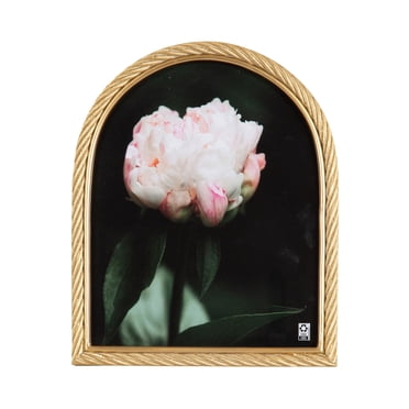 DesignOvation Domingo Arch 8" x 10" Gold Rope Tabletop Picture Frame