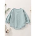 thumbnail image 3 of Faithtur Bébé Filles Garçons Romper Couleur Unie Manches Longues Col Rond Combinaisons Automne Hiver Casual Bodysuits, 3 of 8
