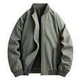 thumbnail image 2 of Birdeem Mens Fashion Casual Solid Color Zipper Pockets Long Sleeve Outwear Coat, 2 of 8