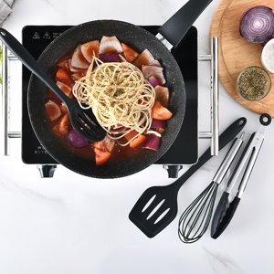 10-Piece Ensemble de produits de cuisine en silicone, tout-silicone avec crochet en forme de S cadeau