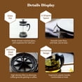 thumbnail image 2 of Cafetière à Pression Française en Verre Résistante à la Chaleur de 800 ml avec Filtre en Acier Inoxydable - Infusion en 4 Minutes, Conception Conviviale pour Café et Thé, Antidéflagrante, Grand Ouverture pour un Nettoyage Facile, Modèle 6128, 2 of 6