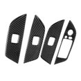 thumbnail image 2 of Window Switch Cover Car Lift Panel Trim Car Window Lift Trim Carbon Fiber Interior Trim 4Pcs Car Window Lift Panel Trim Carbon Fiber Strip Decoration Fit For X1/E84 2011-2015, 2 of 8