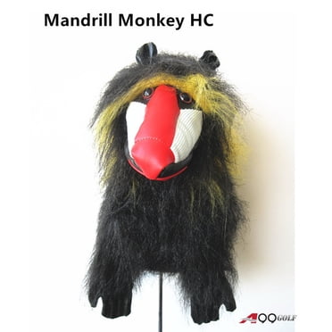 A99 Golf Mignon Animal Mandrill Monkey Head Cover Couvre-Chef en Bois Excellent Cadeau - Convient au Conducteur