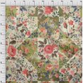 thumbnail image 4 of oneOone Cotton Flex Beige Fabric Florals Sewing Craft Projects Fabric Prints By Yard 40 Inch Wide, 4 of 4