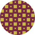 thumbnail image 1 of Ahgly Tapis de Zone Carré Orange Transitionnel Lavable en Machine, 3 Pieds Carré, 1 of 7