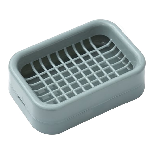 ZZkhGO Soap Box with Drainage, Double Layer Bathroom Soap Holder, Punch-Free Wall Mounted Soap Rack