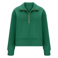 thumbnail image 5 of MeetoTime Half Zip Sweatshirt for Women Fall Casual Drop Shoulder Long Sleeve Pullover Tops, 5 of 5
