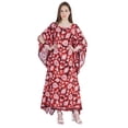 thumbnail image 1 of Moomaya Caftan à Encolure Bateau en Rayonne, par-Dessus Imprimé, Kaftan à Épaules Dénudées, Robe Maxi, 1 of 6