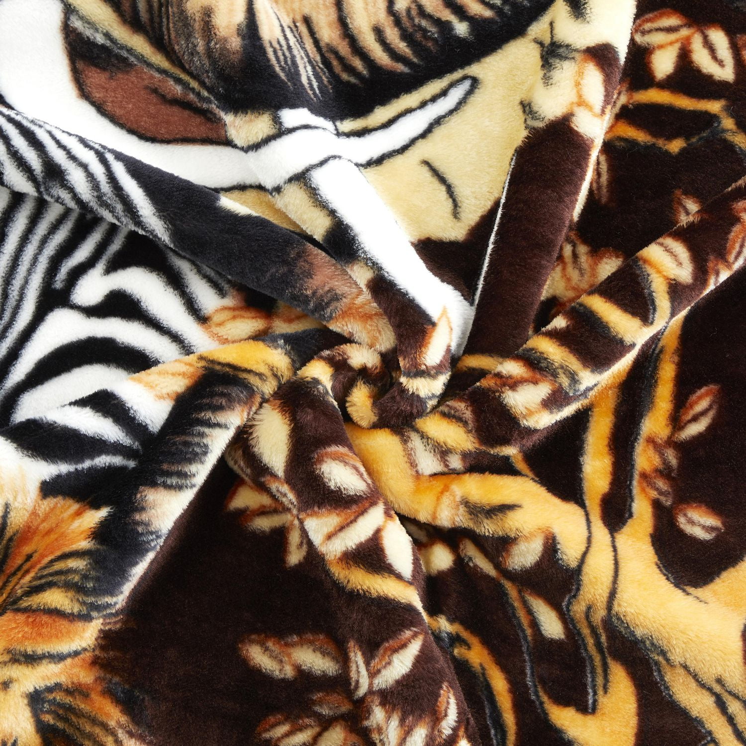 Couverture réversible Marina Decoration de 8 lb, surdimensionnée, tissée, moelleuse, douce et chaude, style coréen, en flanelle de vison à 2 plis, riche imprimé animal, motif cerf safari, 78 x 86 pouc