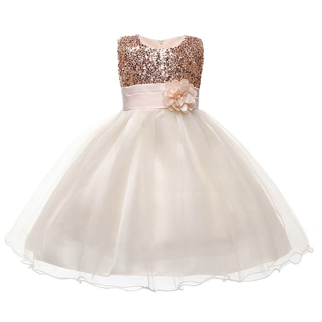 Robes pour Tout-Petites Fille Volants Robe en Tulle pour Bébé Fille Robe de Printemps pour Filles Robe de Fête pour Filles Robes pour Bébé 3-4 Ans