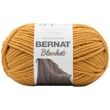 Bernat® Blanket™ #6 Super Bulky Polyester Yarn, Burnt Mustard 10.5oz/300g 220 Yards