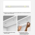 thumbnail image 2 of Led Light Strip Under Cabinet Lights With Rechargeable Battery 3 Switch Mode 3 Lighting Modes Cabinet Lighting For Bedroom Kitchen Wardrobe Silver 10CM, 2 of 5