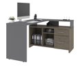 thumbnail image 4 of Bestar Equinox 56W L-Shaped Desk in slate & walnut grey, 4 of 7