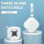 EGNMCR One Drag Three Data Cables For Fast Charging, Suitable For , Android, T-ypec Mobile Phone, Retractable Storage And Charging Cable Charging cable