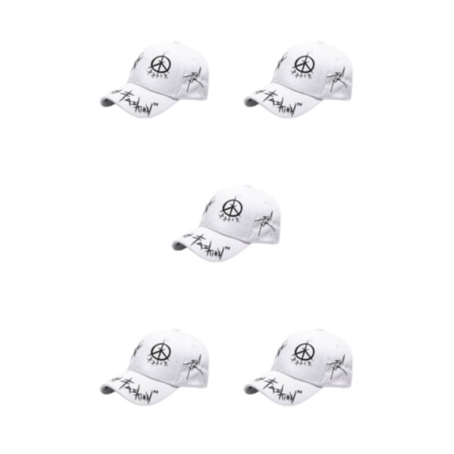 fastboy 1/2/3/5 Beach And Outdoor Activities Unisex Baseball Cap Stylish And Practical white 5PCS