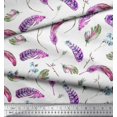thumbnail image 2 of Soimoi Poly Georgette Fabric Flowers & Feather Printed Craft Fabric by The Yard 52 Inch Wide, 2 of 3