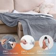 thumbnail image 2 of Jinsinto Heated Blanket Electric Throw - Soft Fleece Electric Blanket, 6 Heat Settings Heating Blanket with 4 Time Settings, 3hrs Timer Auto Shut Off (Grey), 2 of 4