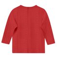 thumbnail image 5 of Bwiyojiz Tailles Mode 110-160 T-Shirts/chemises pour Enfants à Couleur Unie à Manches 3/4 à Col Rond, Rouge, 5 of 5
