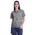thumbnail image 1 of Moomaya Chemise à Manches Mi-Longues Imprimée pour Femmes, Col Boutonné, Haut Décontracté, 1 of 5
