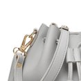 thumbnail image 4 of fastboy Bucket Shoulder Bag Drawstring Bag Purse Handbags Small Shopping Gray, 4 of 4