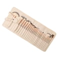 thumbnail image 3 of Cosmetic Brush Kit, Wooden Handle Makeup Brush Tool Professional Super Soft Portable with Storage Bag for Professional Use, 3 of 8