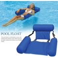 thumbnail image 1 of Lit de bain gonflable, hamac à eau Chaise longue 4 en 1 Matelas pneumatique pour salon de piscine Hamac gonflable pour piscine Hamac gonflable pour piscine pour adultes et enfants (Bleu), 1 of 5