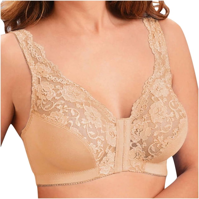 Plus Size Push Up Bra Solid Color Bra Without Steel Ring Push Up Plus Size Mother Lace Underwear