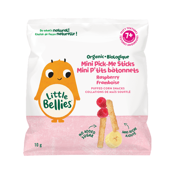 Little Bellies Raspberry Mini Pick-Me Sticks 7+ Months, 10gr