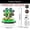 #0199-B, variant on Cheapark St Patricks Day Green Four Leaf Shamrock Acrylic Flatware Piece Utensil Set for Irish Party