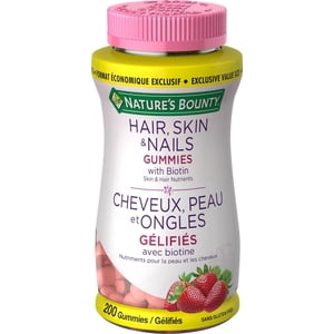 Nature's Bounty Hair, Skin & Nails Gummies with Biotin Exclusive Value Size