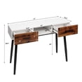 thumbnail image 4 of Costway Table Console Industriel de 42 Pouces avec Tiroirs de Rangement, Étagère Ouverte pour Entrée, 4 of 10