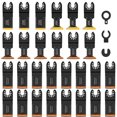 thumbnail image 1 of 28Pcs Titanium Coated Oscillating Saw Blades Arc Edge Multitool Fast Cutting Blades for Wood Plastic Metal, 1 of 11