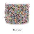 thumbnail image 3 of fastboy Jewelry Making Chain Sturdy Stainless Steel Colorful Enamel Beads Colorful Enamel Beads Bulk Chain For Jewelry Steel+color 1Set, 3 of 6